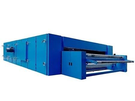 Electrical heating hot air through bonding oven for mattress padding and interlayer wadding